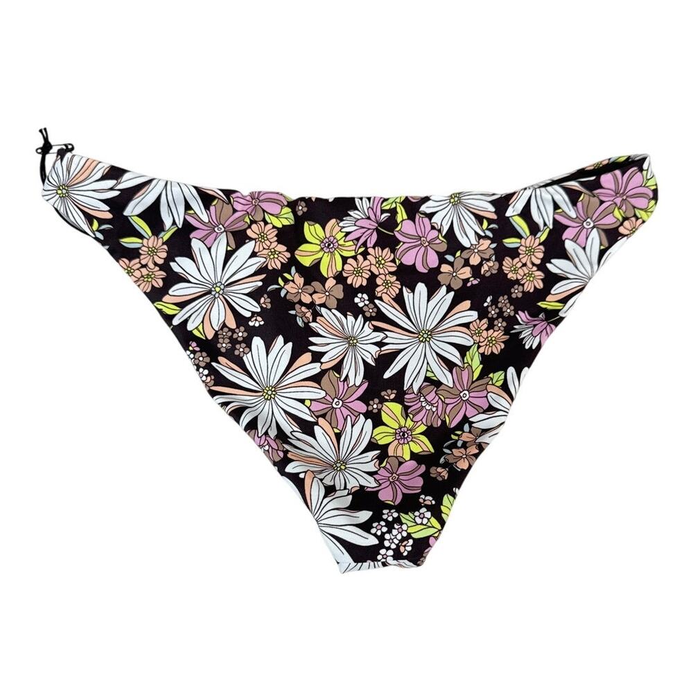 NWT RVCA Lemonade Medium Brown Bikini Bottoms Women’s Size M/10 Beach Swimwear - Picture 5 of 5